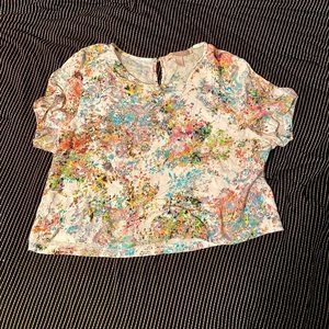CROPPED FLORAL TEE